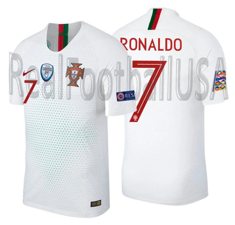 NIKE CRISTIANO RONALDO PORTUGAL VAPOR MATCH AUTHENTIC AWAY JERSEY NATIONS LEAGUE 2019 1