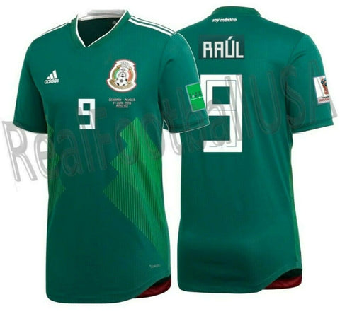 ADIDAS RAUL JIMENEZ MEXICO AUTHENTIC HOME MATCH DETAIL JERSEY WORLD CUP 2018.