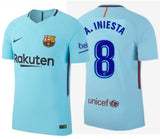 NIKE ANDRES INIESTA FC BARCELONA AUTHENTIC VAPOR MATCH AWAY JERSEY 2017/18 1