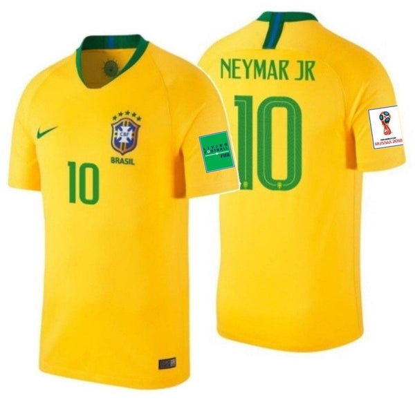NIKE NEYMAR JR BRAZIL HOME JERSEY FIFA WORLD CUP 2018 PATCHES