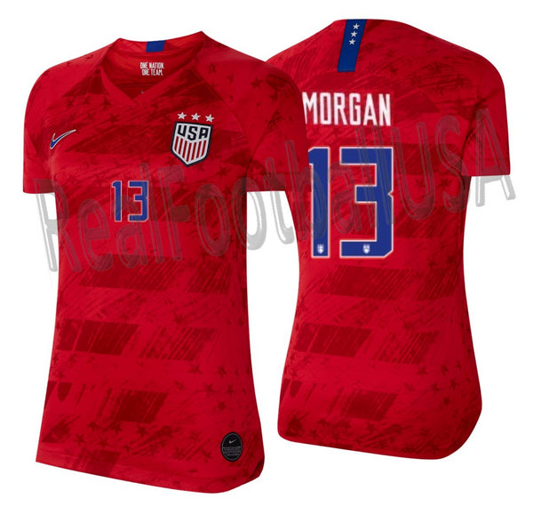 Morgan 13 Men's Nike USWNT Away Stadium Jersey Official