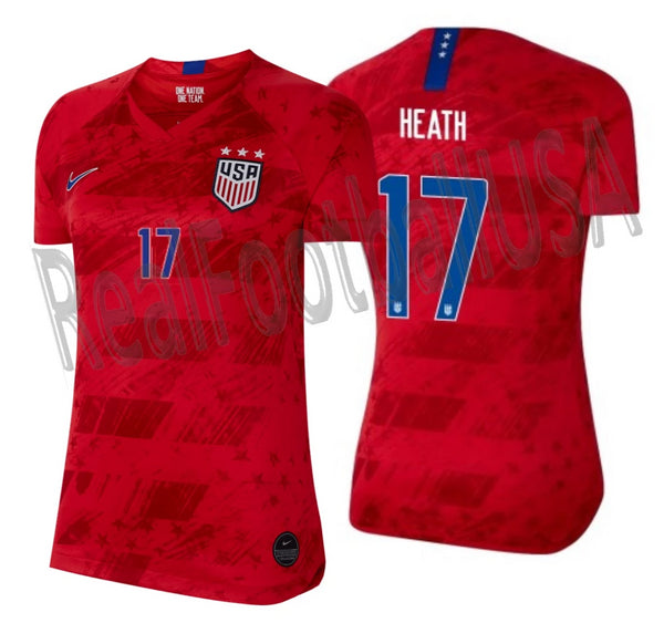 NIKE TOBIN HEATH USWNT USA WOMEN S AWAY JERSEY FIFA WORLD CUP 2019. REALFOOTBALLUSA.NET