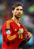 ADIDAS SERGIO RAMOS SPAIN HOME JERSEY FINAL GAME EURO 2012 3