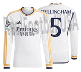 ADIDAS JUDE BELLINGHAM REAL MADRID UEFA CHAMPIONS LEAGUE LONG SLEEVE HOME JERSEY 2023/24 1