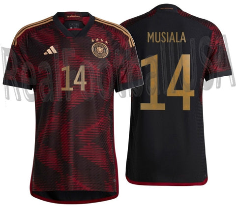 ADIDAS JAMAL MUSIALA GERMANY AUTHENTIC AWAY JERSEY FIFA WORLD CUP 2022 1