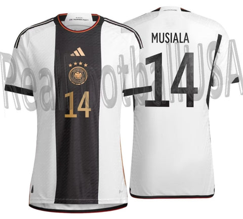 ADIDAS JAMAL MUSIALA GERMANY AUTHENTIC HOME JERSEY FIFA WORLD CUP 2022 1