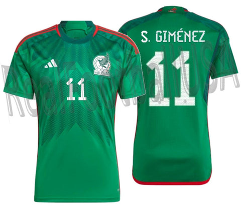 ADIDAS SANTIAGO GIMENEZ MEXICO HOME JERSEY FIFA WORLD CUP 2022 1