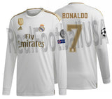 ADIDAS CRISTIANO RONALDO REAL MADRID LONG SLEEVE UEFA CHAMPIONS LEAGUE HOME JERSEY 2019/20 1