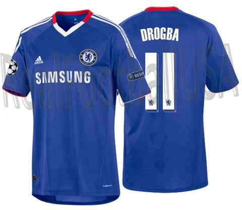 ADIDAS DIDIER DROGBA CHELSEA FC UEFA CHAMPIONS LEAGUE HOME JERSEY 2010/11 1