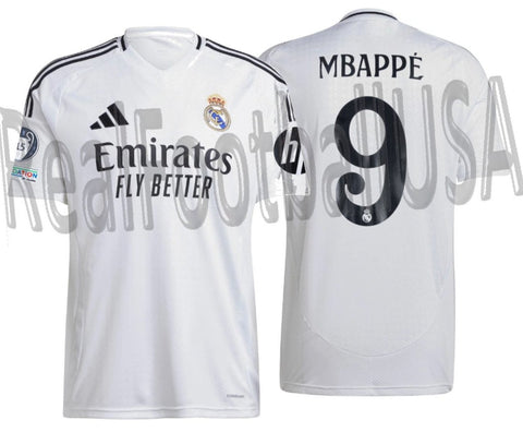 ADIDAS KYLIAN MBAPPE REAL MADRID UEFA CHAMPIONS LEAGUE HOME JERSEY 2024/25 1