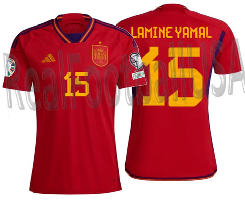 ADIDAS LAMINE YAMAL SPAIN HOME JERSEY QUALIFICATIONS EURO 2024 1