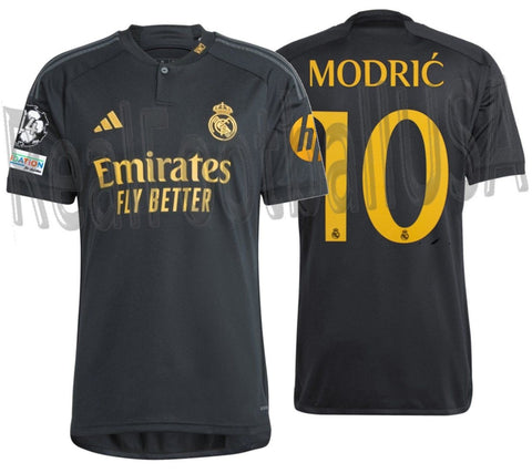 ADIDAS LUKA MODRIC REAL MADRID UEFA CHAMPIONS LEAGUE THIRD JERSEY 2023/24 1