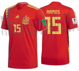 ADIDAS SERGIO RAMOS SPAIN HOME JERSEY FIFA WORLD CUP 2018 PATCHES 1