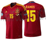 ADIDAS SERGIO RAMOS SPAIN HOME JERSEY FINAL GAME EURO 2012 1