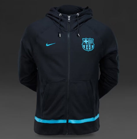 NIKE FC BARCELONA AW77 COVERT FULL ZIP HOODIE 2015/16
