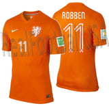 NIKE ARJEN ROBBEN NETHERLANDS AUTHENTIC MATCH HOME JERSEY FIFA WORLD CUP 2014 1