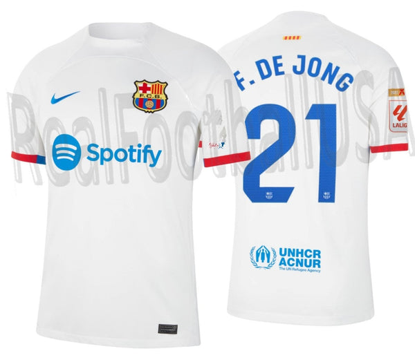 NIKE FRENKIE DE JONG FC BARCELONA AWAY JERSEY 2023/24