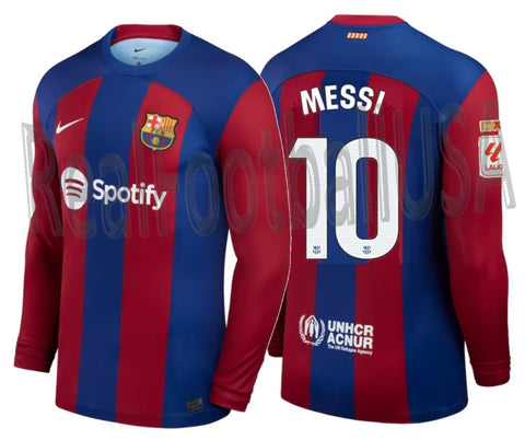 NIKE LIONEL MESSI FC BARCELONA LONG SLEEVE HOME JERSEY 2023/24 1