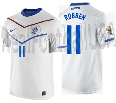 NIKE ARJEN ROBBEN NETHERLANDS AWAY JERSEY FIFA WORLD CUP 2010