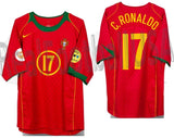 NIKE CRISTIANO RONALDO PORTUGAL HOME JERSEY EURO 2004 2