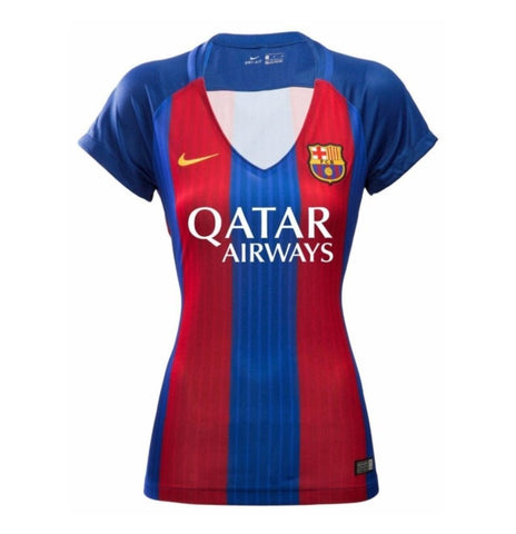 NIKE FC BARCELONA WOMEN'S HOME JERSEY 2016/17 QATAR 0