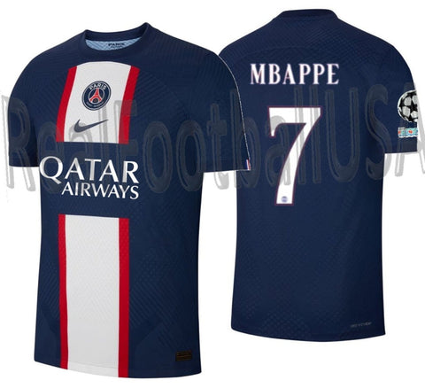 NIKE KYLIAN MBAPPE PSG PARIS SAINT-GERMAIN ADV VAPOR MATCH UEFA CHAMPIONS LEAGUE HOME JERSEY 2022/23 1