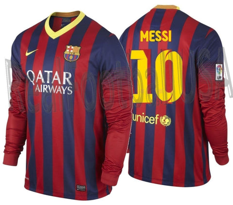 NIKE LIONEL MESSI FC BARCELONA LONG SLEEVE HOME JERSEY 2013/14