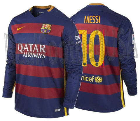 NIKE LIONEL MESSI FC BARCELONA LONG SLEEVE HOME JERSEY 2015/16 1