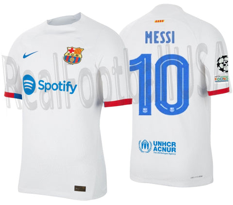 NIKE LIONEL MESSI FC BARCELONA UEFA CHAMPIONS LEAGUE ADV MATCH AWAY JERSEY 2023/24 1