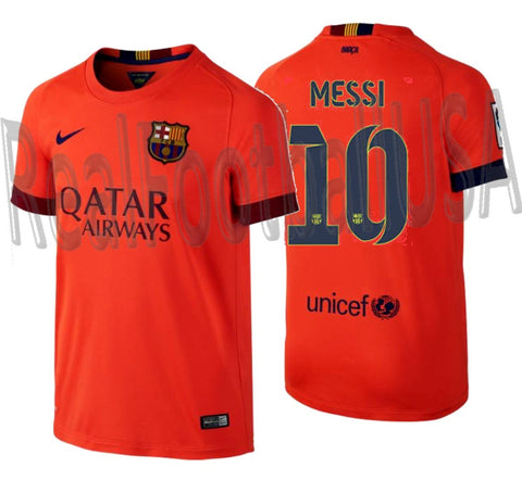 NIKE LIONEL MESSI FC BARCELONA AWAY YOUTH JERSEY 2014/15 1