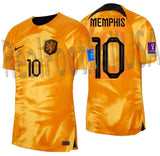 NIKE MEMPHIS DEPAY NETHERLANDS HOME JERSEY FIFA WORLD CUP 2022 PATCHES 1