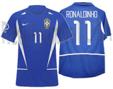 NIKE RONALDINHO BRAZIL AWAY JERSEY FIFA WORLD CUP 2002 WINNERS 1