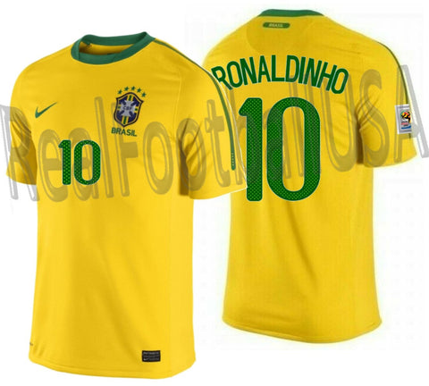 NIKE RONALDINHO BRAZIL HOME JERSEY FIFA WORLD CUP 2010 0