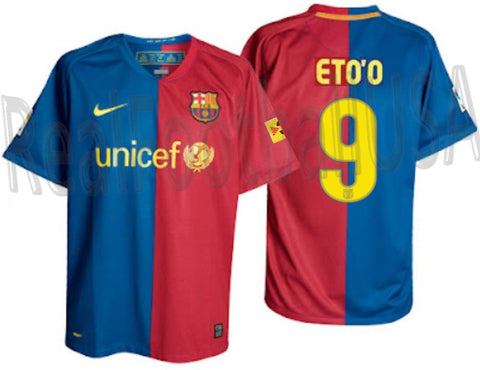 NIKE SAMUEL ETO'O FC BARCELONA HOME JERSEY 2008/09 1