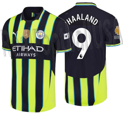 PUMA ERLING HAALAND MANCHESTER CITY AUTHENTIC MATCH AWAY JERSEY 2024/25 FIFA PATCH