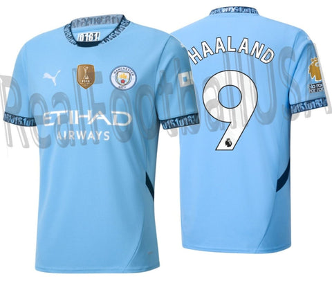 PUMA ERLING HAALAND MANCHESTER CITY HOME JERSEY 2024/25 FIFA PATCH