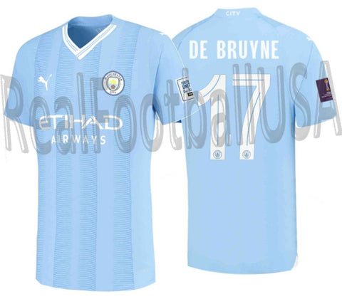 PUMA KEVIN DE BRUYNE MANCHESTER CITY FIFA CLUB WORLD CUP AUTHENTIC MATCH HOME JERSEY 2023 1