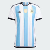 ADIDAS LIONEL MESSI ARGENTINA AUTHENTIC MATCH 3 STARS HOME JERSEY 2023 2