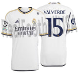 ADIDAS FEDERICO VALVERDE REAL MADRID UEFA CHAMPIONS LEAGUE AUTHENTIC MATCH HOME JERSEY 2023/24