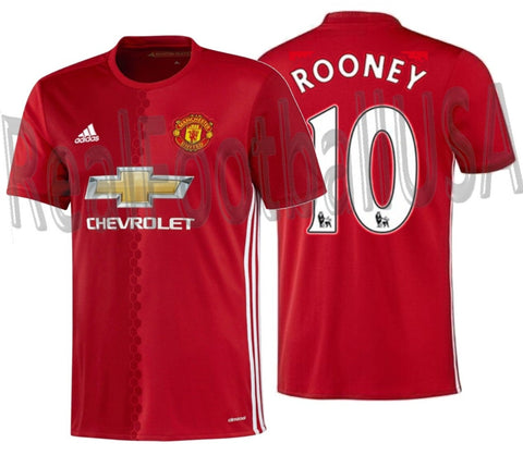 ADIDAS WAYNE ROONEY MANCHESTER UNITED HOME JERSEY 2016/17 0
