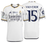 ADIDAS FEDERICO VALVERDE REAL MADRID AUTHENTIC MATCH HOME JERSEY UEFA CHAMPIONS LEAGUE FINAL 2024 1