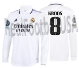 ADIDAS TONY KROOS REAL MADRID UEFA CHAMPIONS LEAGUE AUTHENTIC LONG SLEEVE HOME JERSEY 2022/23 1
