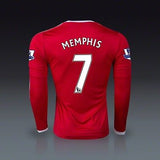 ADIDAS MEMPHIS DEPAY MANCHESTER UNITED LONG SLEEVE HOME JERSEY 2015/16 3