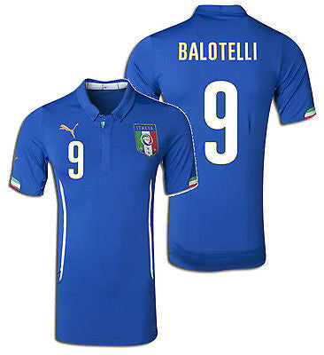 PUMA MARIO BALOTELLI ITALY AUTHENTIC MATCH HOME JERSEY FIFA WORLD CUP 2014