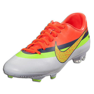 NIKE CR7 MERCURIAL VICTORY IV CR FG JR FIRM GROUND YOUTH SOCCER SHOES White/Total