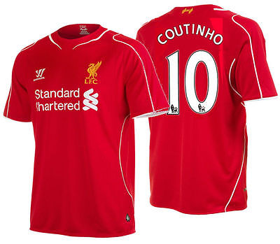 WARRIOR PHILIPPE COUTINHO LIVERPOOL FC HOME JERSEY 2014/15 1