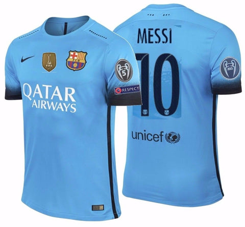 Lionel Messi FC Barcelona 2015 Shirt 10 Nike Mens Soccer Jersey Football  Size M