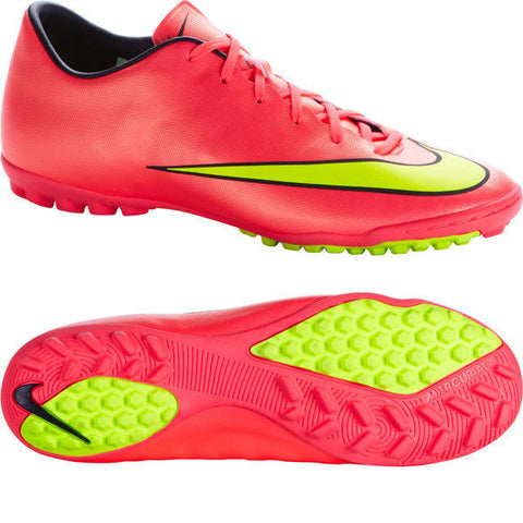 NIKE MERCURIAL VICTORY V TF SOCCER TURF SHOES Hyper Punch/Metallic Gold Coin