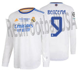 ADIDAS KARIM BENZEMA REAL MADRID UEFA CHAMPIONS LEAGUE AUTHENTIC LONG SLEEVE HOME JERSEY 2021/22 1