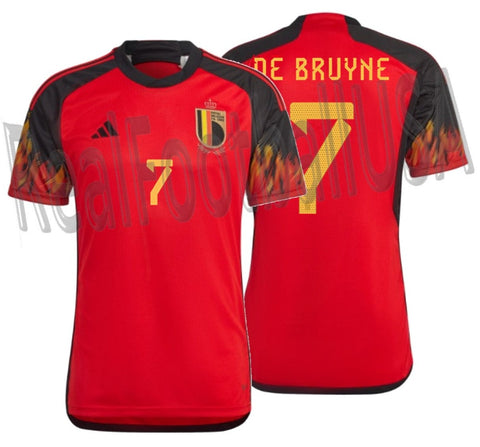 ADIDAS KEVIN DE BRUYNE BELGIUM HOME JERSEY FIFA WORLD CUP 2022 1